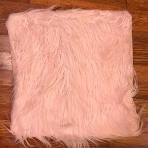 3/$20 - 17x17 Pink Furry Pillow Cover